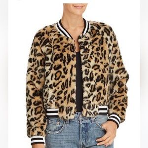 Jack by BB Dakota leopard print bomber jack XS